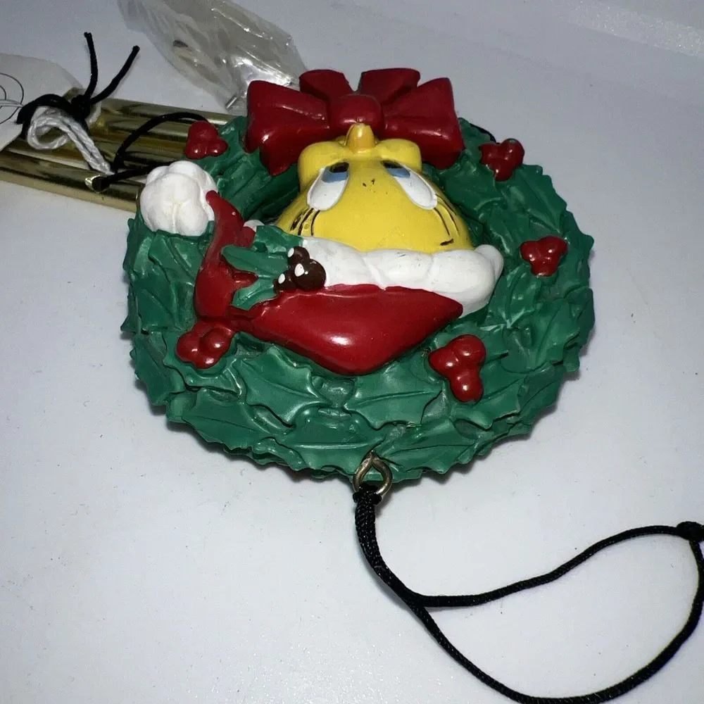 Tweety Bird Mini Chimes Christmas Ornament 1996 Looney Tunes‎